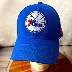 Philadelphia 76ers Sixers Adidas Fitmax 70 Royal Blue NBA Adult L/XL Stretch hat